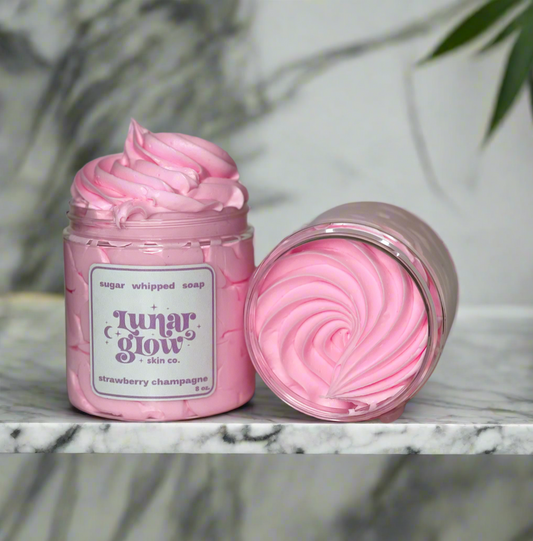 Strawberry Champagne Sugar Whipped Soap