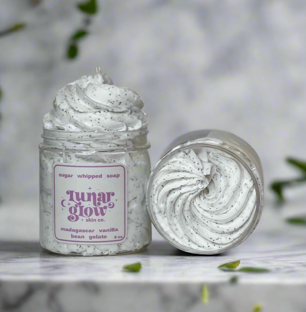 Madagascar Vanilla Bean Gelato Sugar Whipped Soap